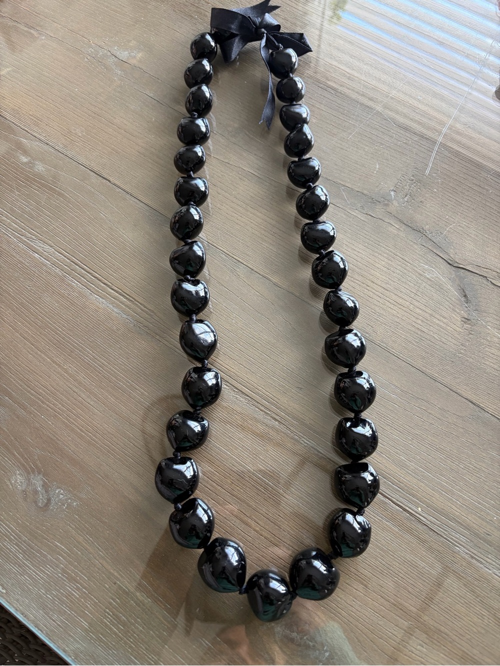 Vintage Hawaiian Kikui Beaded lei Necklace
